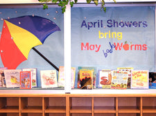 April Showers Bring May...Bookworms! - Spring Bulletin Board