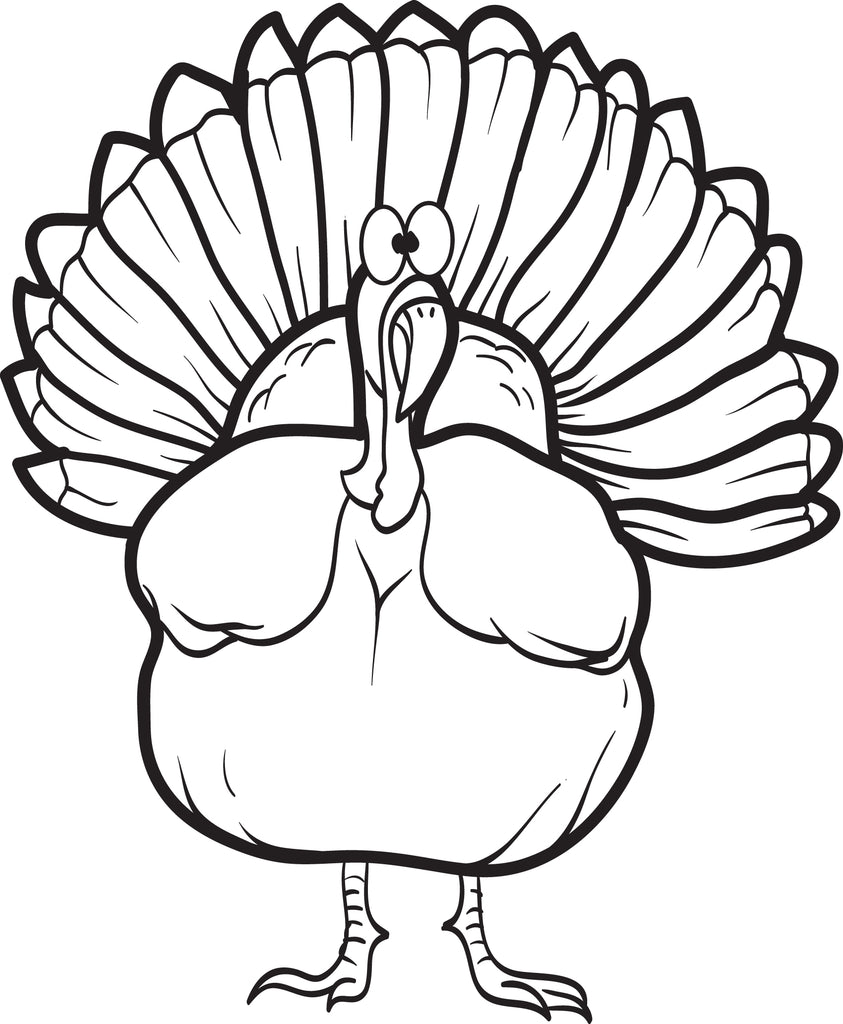 FREE Printable Turkey Coloring Page for Kids