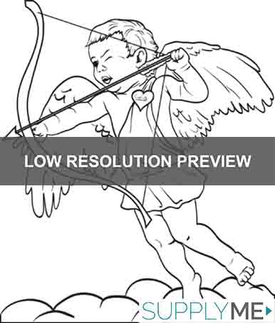 Cupid Coloring Page #4