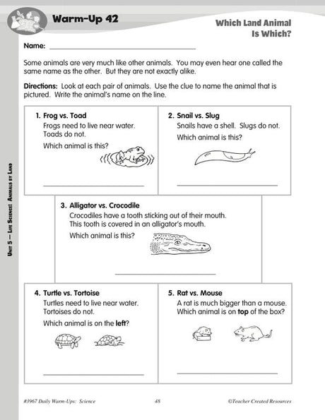 Daily Warm-Ups: Science Grade 2