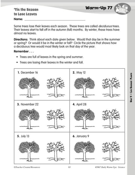 Daily Warm-Ups: Science Grade 2