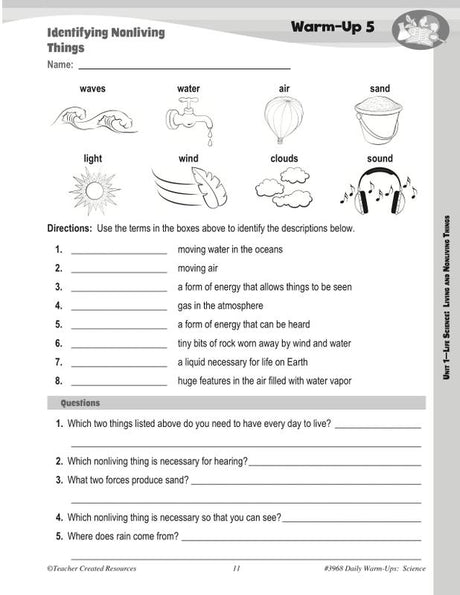 Daily Warm-Ups: Science Grade 3