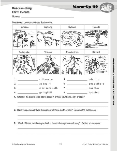 Daily Warm-Ups: Science Grade 4
