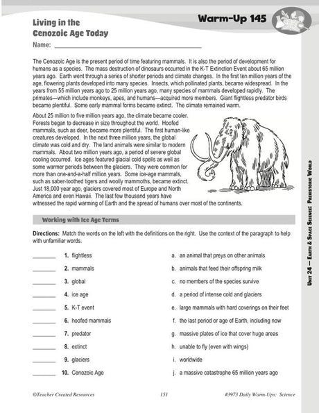 Daily Warm-Ups: Science Grade 6