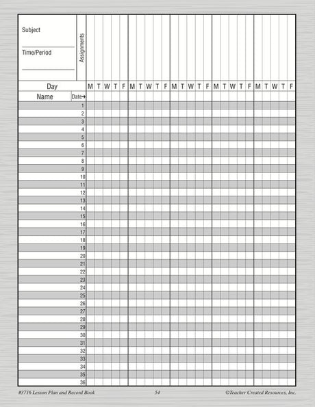 Chalkboard Brights Teacher Plan and Record Book