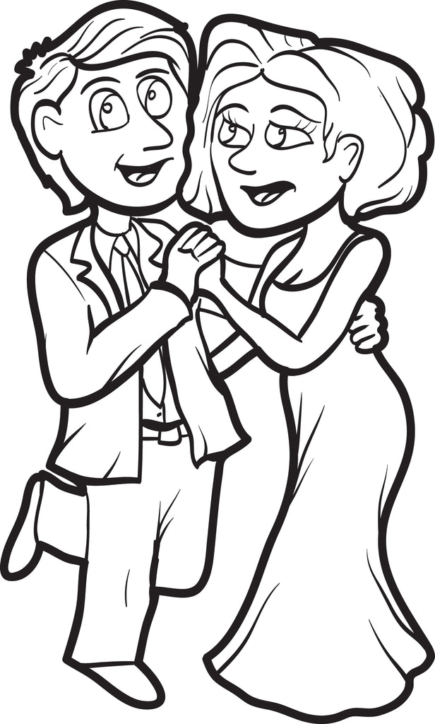 Valentine's Day Couple Coloring Page #5