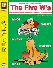 Remedia Publications The Five W's Reading Activity Book, 5th Grade Reading Level