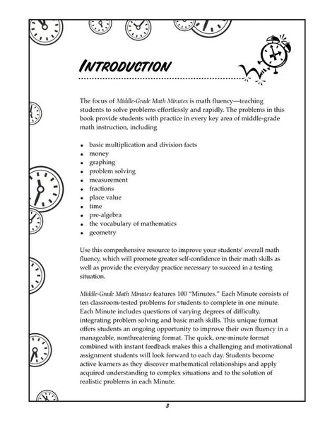 Middle-Gr Math Minutes Gr 6-8