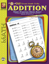 Remedia Publications Easy Timed Math Drills 4 Book Set: Addition, Subtraction, Multiplication, And Division