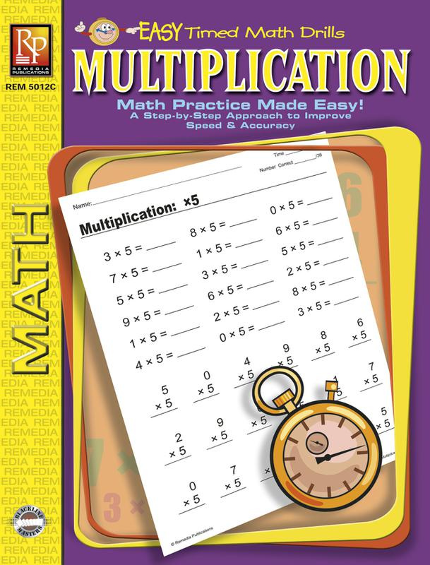 Remedia Publications Easy Timed Math Drills 4 Book Set: Addition ...
