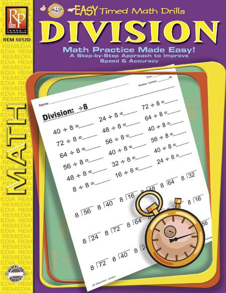 Remedia Publications Easy Timed Math Drills 4 Book Set: Addition, Subtraction, Multiplication, And Division