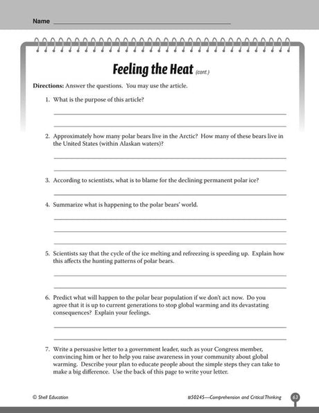 Comprehensive And Critical Thinking Gr 5