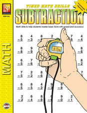 Remedia Publications Timed Math Drills Subtraction Activity Book