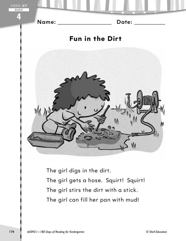 180 Days Of Reading Book For Kindergarten