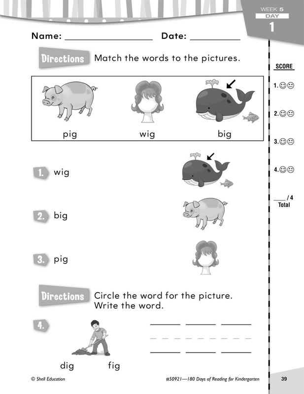 180 Days Of Reading Book For Kindergarten