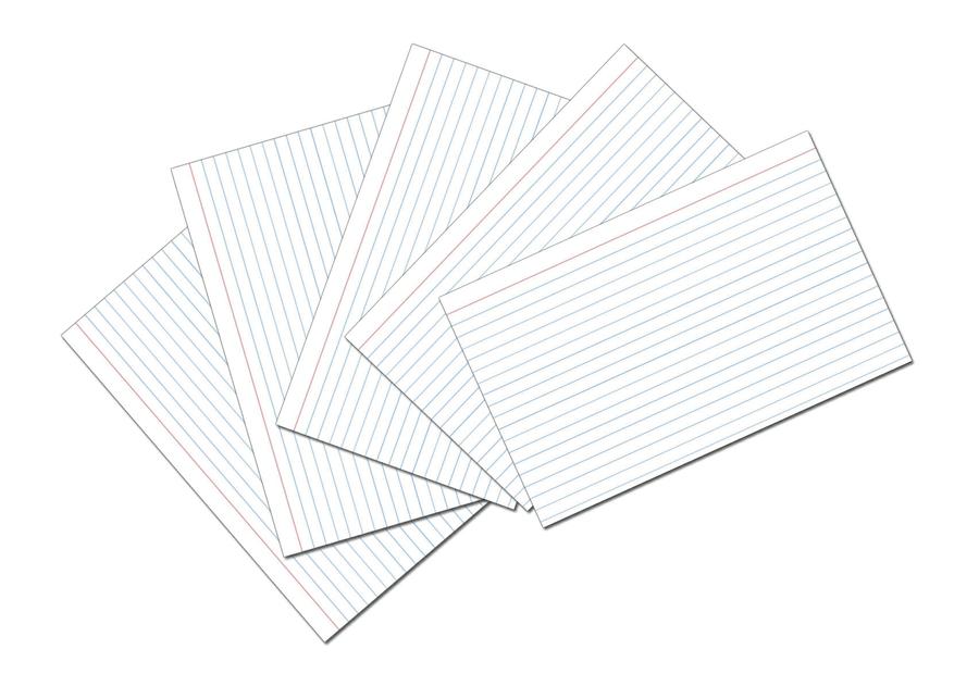 Index Cards, 5″ x 8″, White, Ruled