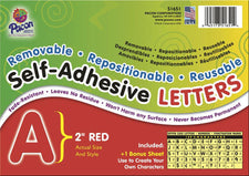 Self-Adhesive Letters, 2" Red