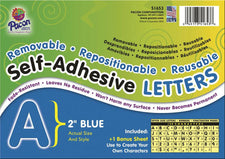 Self-Adhesive Letters, 2" Blue