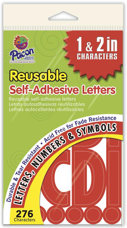 Self-Adhesive Letters, 1" & 2" Red