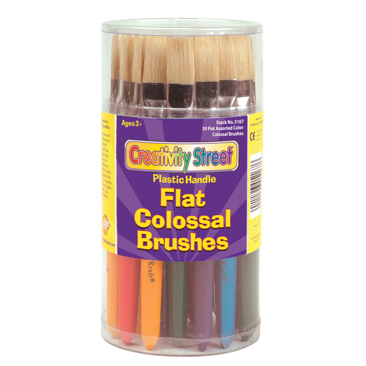 Flat Colossal Brush Canister - 30 Pieces