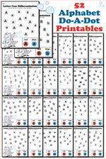 52 Alphabet Do-A-Dot Printables For Letter Case Differentiation Practice!