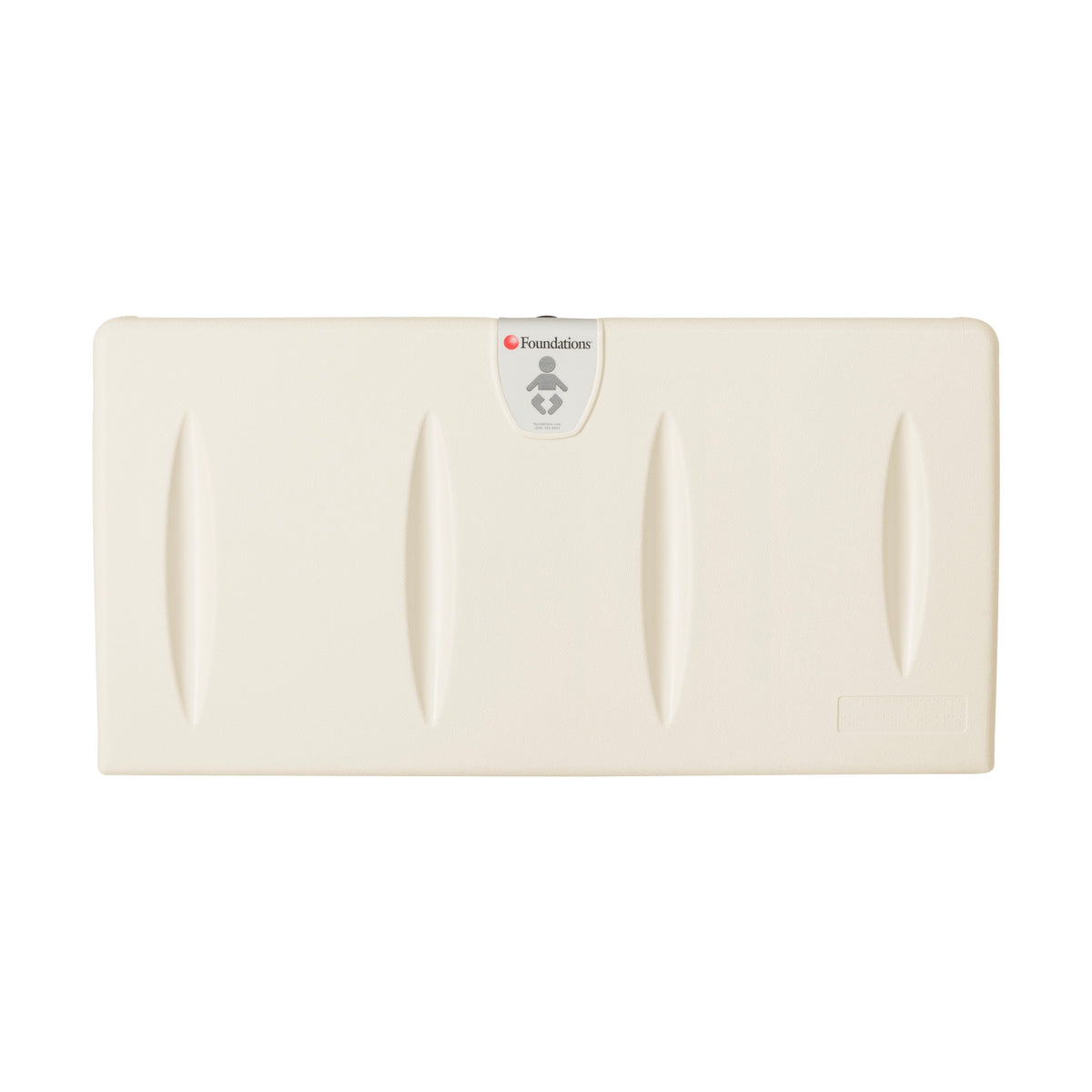 Cream Polyethylene Surface-Mounted Changing Station, Horizontal