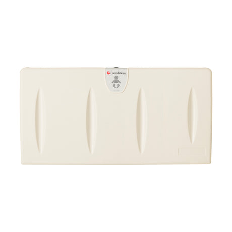 Cream Polyethylene Surface-Mounted Changing Station, Horizontal