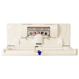 Cream Polyethylene Surface-Mounted Changing Station, Horizontal