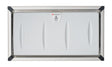 Light Gray Polyethylene Recessed Changing Station with Stainless Steel Frame