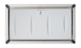 Light Gray Polyethylene Recessed Changing Station with Stainless Steel Frame
