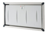 Light Gray Polyethylene Recessed Changing Station with Stainless Steel Frame