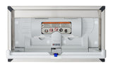 Light Gray Polyethylene Recessed Changing Station with Stainless Steel Frame