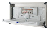 Light Gray Polyethylene Recessed Changing Station with Stainless Steel Frame