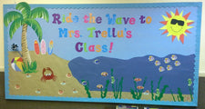 "Ride The Wave To Third Grade!" B2S Bulletin Board Idea