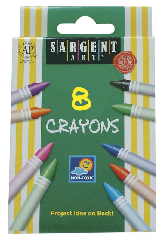Sargent Art Crayons 8 Count Tuck Bx