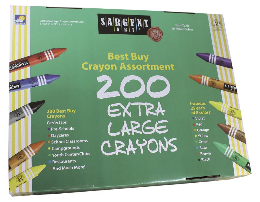 Sargent Art Best Buy Crayons, 200 Jumbo Size Crayons