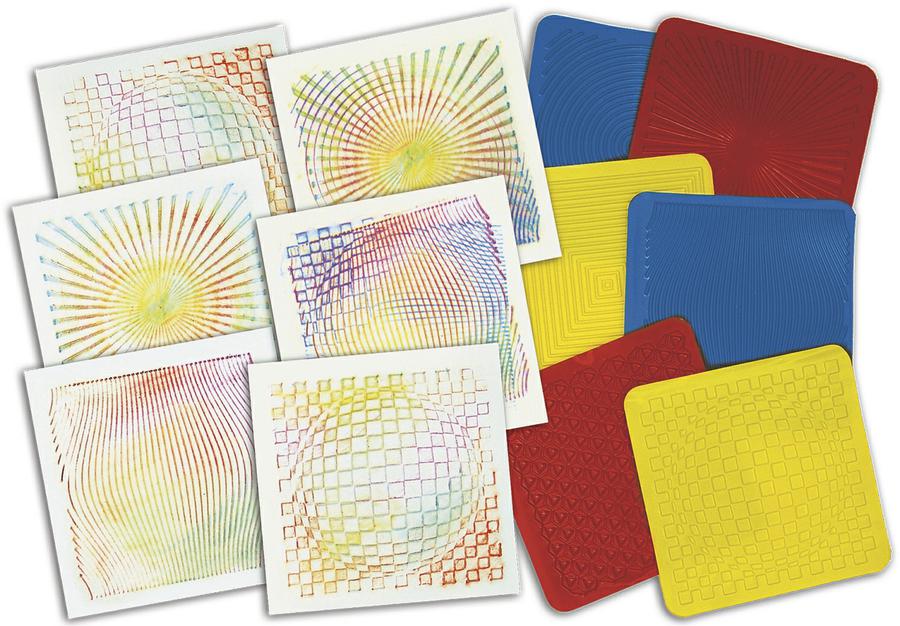 Optical Illusion Rubbing Plates