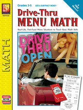 Remedia Publications Drive-Thru Menu Math Activity Book: Add & Subtract Money