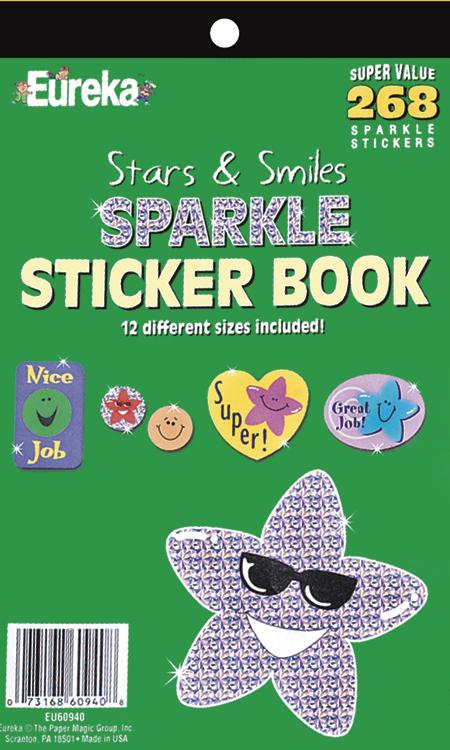 Sticker Book Stars & Smiles 268/Pk Sparkle