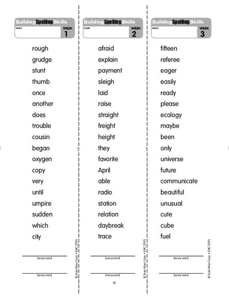 Building Spelling Skills, Grade 5