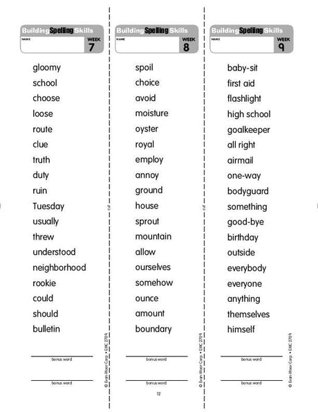 Building Spelling Skills, Grade 5