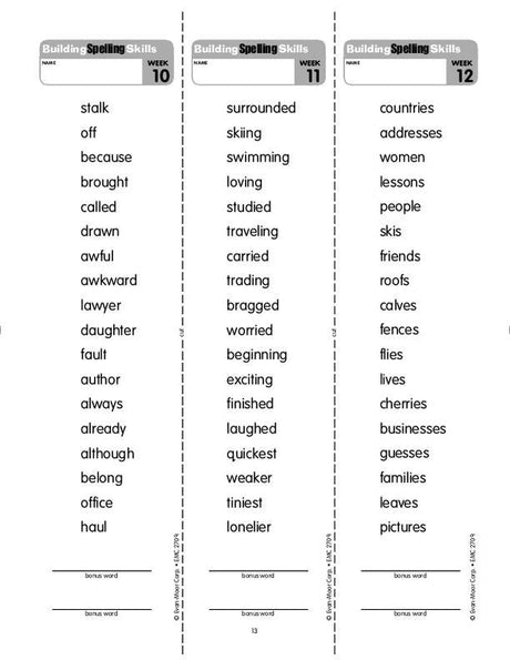 Building Spelling Skills, Grade 5