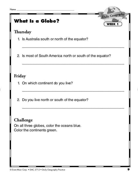 Daily Geography Practice, Grade 3