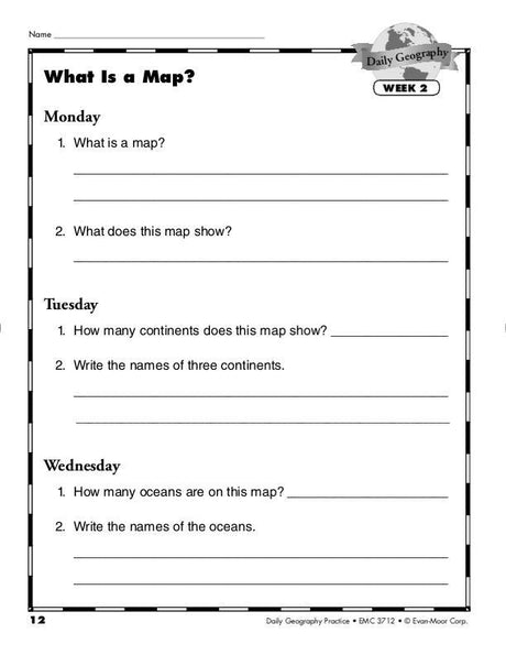 Daily Geography Practice, Grade 3