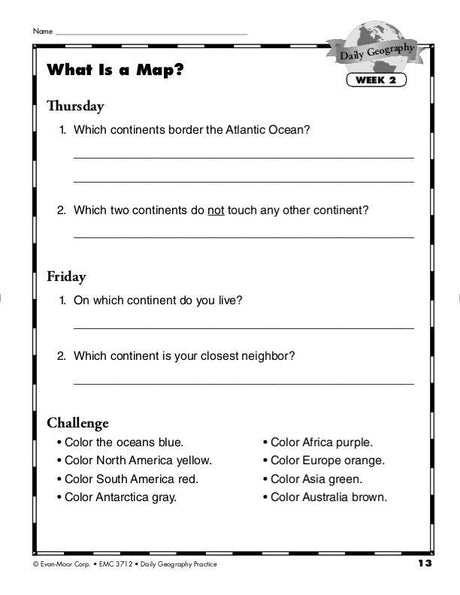 Daily Geography Practice, Grade 3