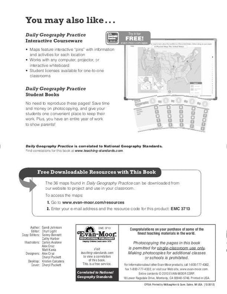 Daily Geography Practice, Grade 4