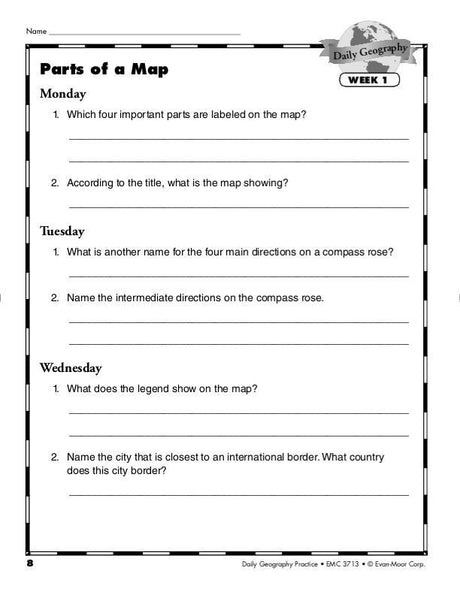 Daily Geography Practice, Grade 4