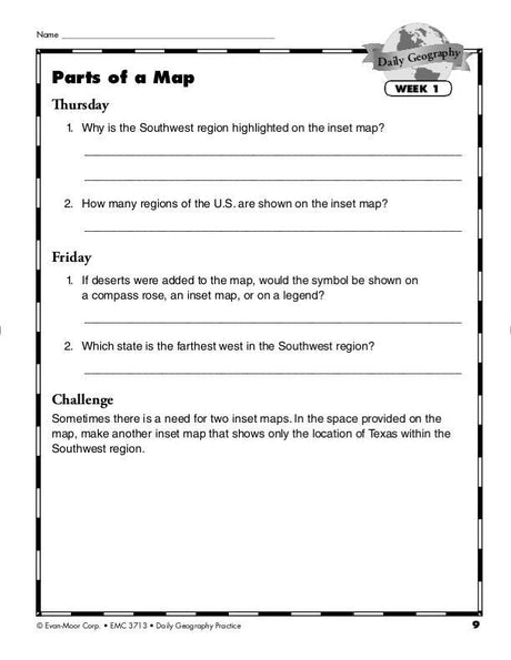 Daily Geography Practice, Grade 4