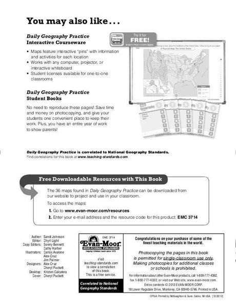 Daily Geography Practice, Grade 5