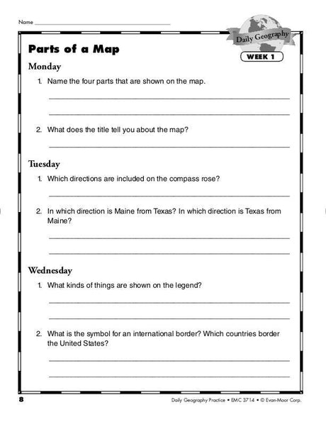Daily Geography Practice, Grade 5